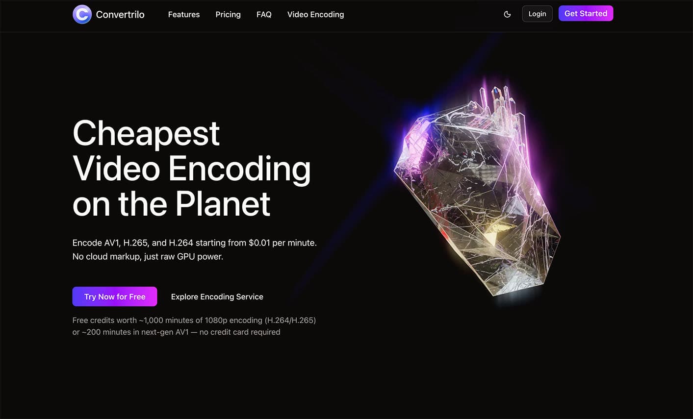 Convertrilo video encoding and transcoding website