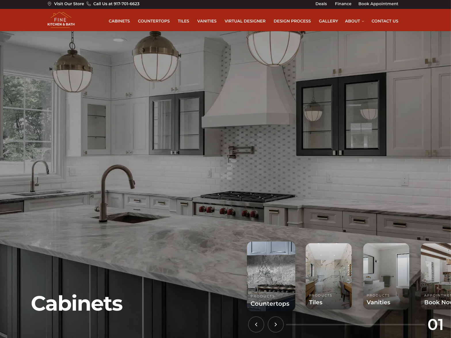 Fine Kitchen and Bath renovation company website