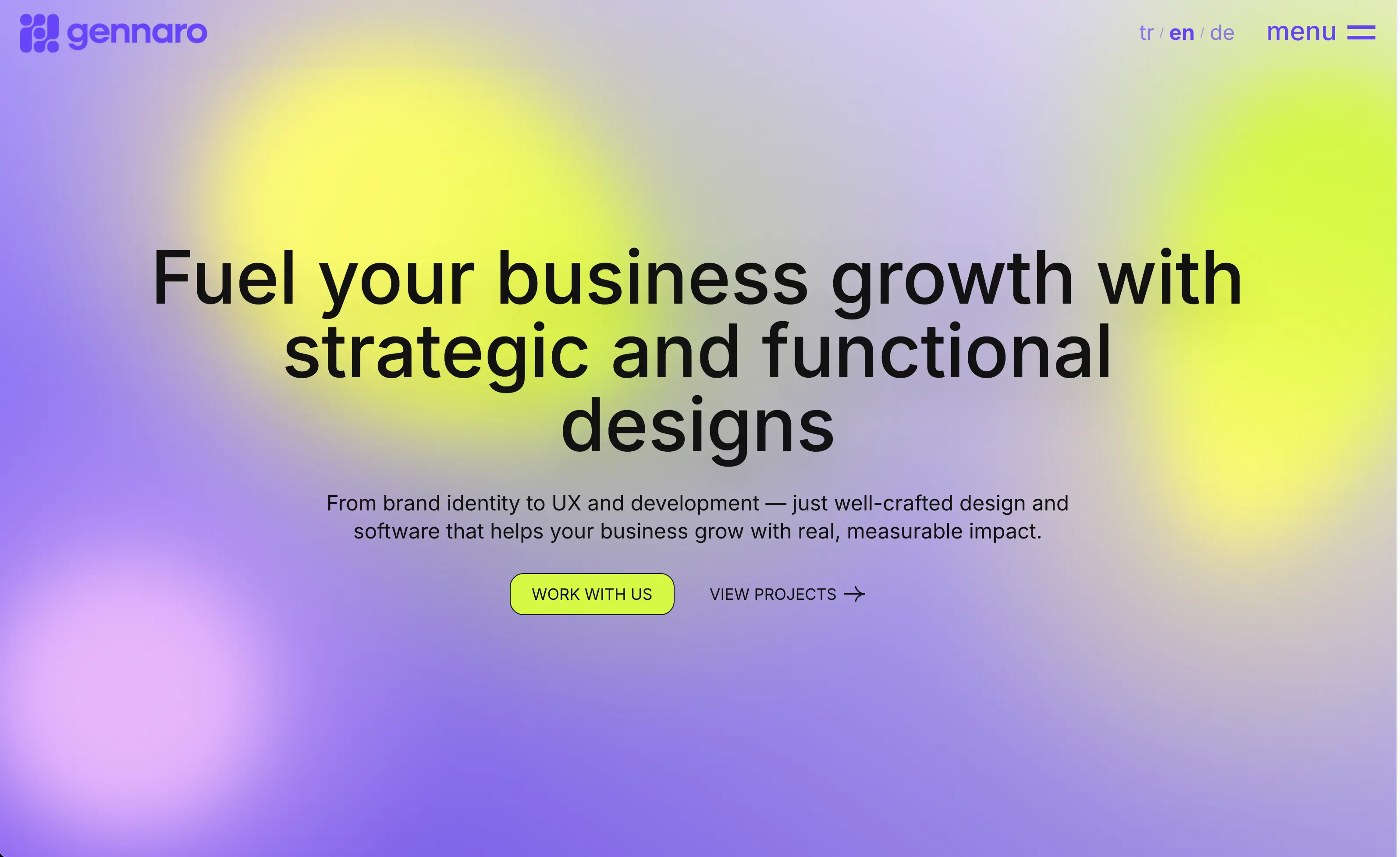 Gennaro Agency multilingual design and development studio website