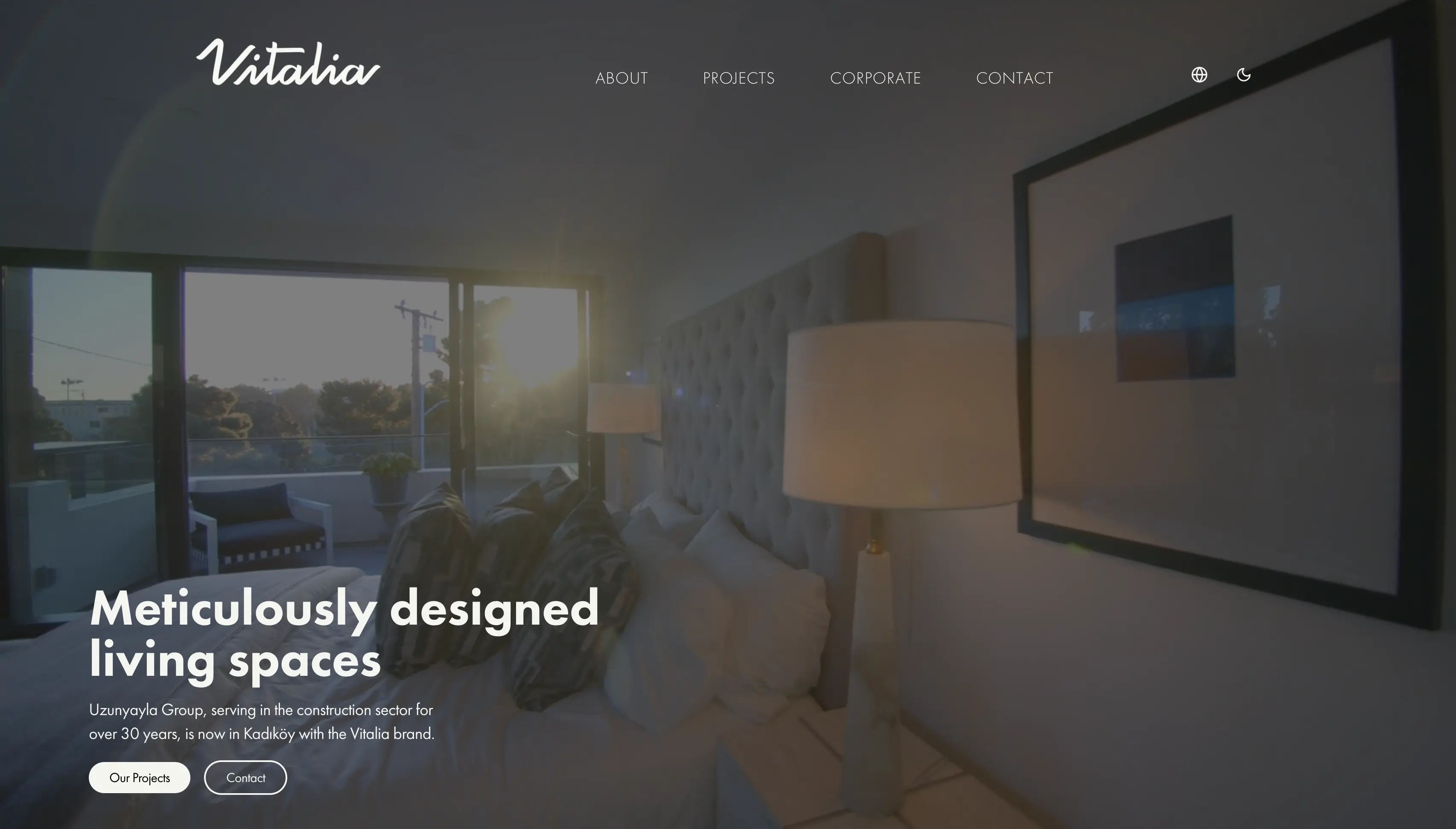 Vitalia custom brand website and visual identity
